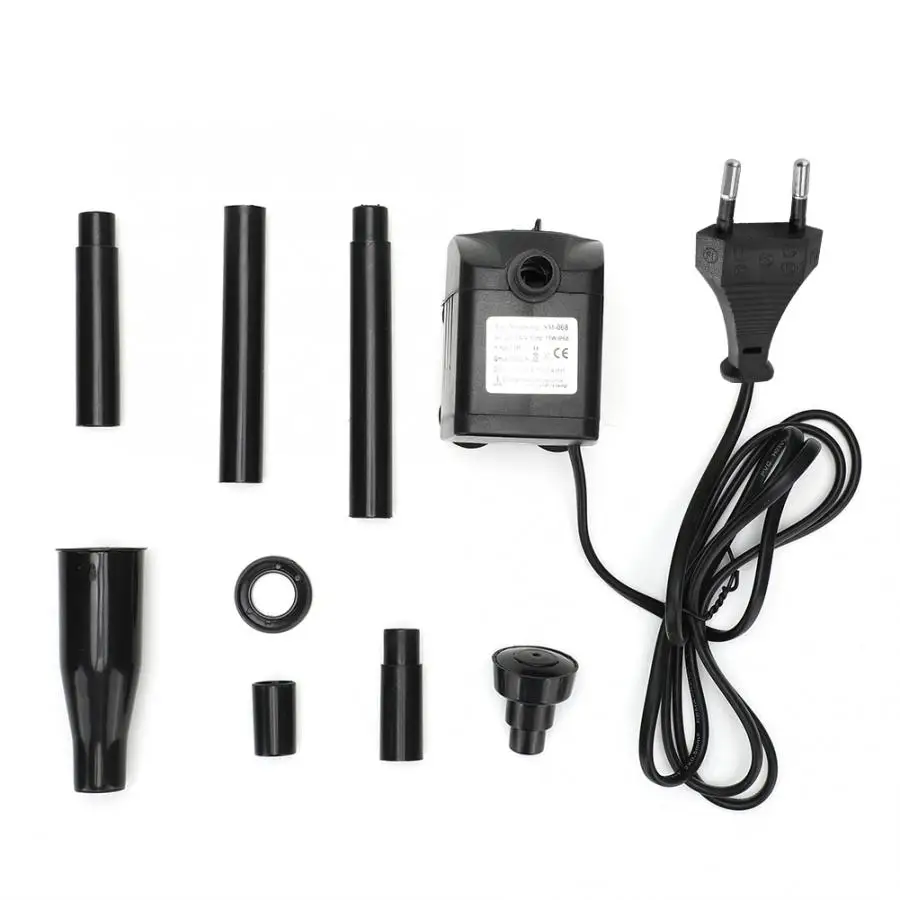 3 in 1 1000L/H 15W Aquarium Fish Tank Submersible Pump for Water Garden Fountain Pond Aquarium Submersible Pump - Цвет: EU Plug 220V