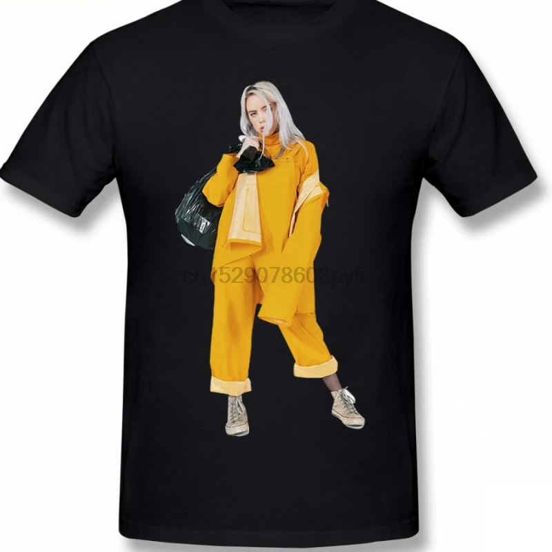 2019 новая футболка Billie Eilish повседневная одежда хлопковые футболки с круглым