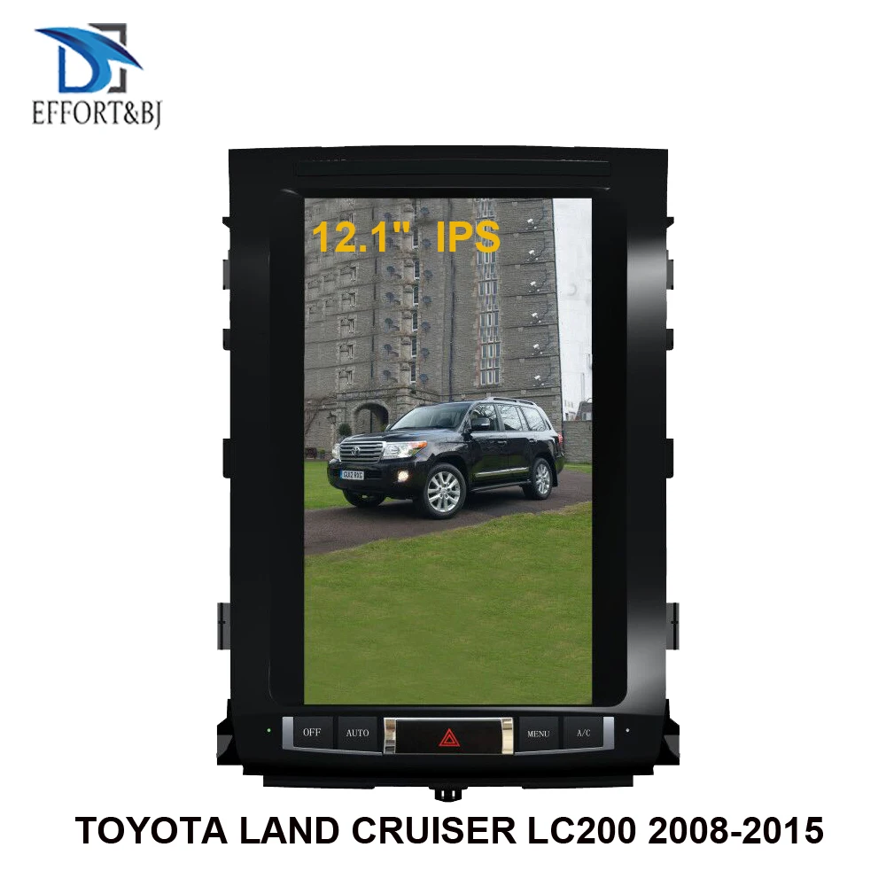 Vertical screen Tesla Android 9.0 Car GPS navigation for TOYOTA LAND CRUISER LC200 2008-2015 high level car Multimedia player