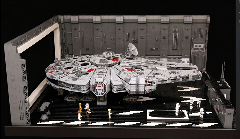 Star 81085 War MOC Docking Bay 327 вешалка для Millennium 05132 Falcon Ultimate Коллекционная модель 75192 подарки на день рождения блоки