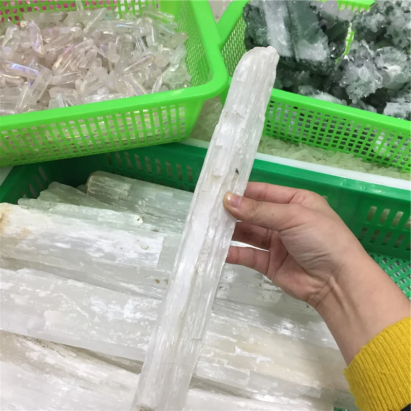 23 см Selenite палочки из Белого Гипса кристаллы палочки лезвия