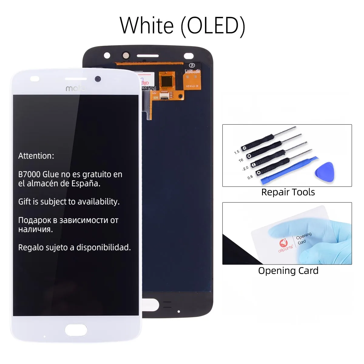 OLED White OLED AMOLED Дисплей для Motorola Moto Z2 Play LCD в сборе с тачскрином 5.5'' черный белый - Цвет: OLED White