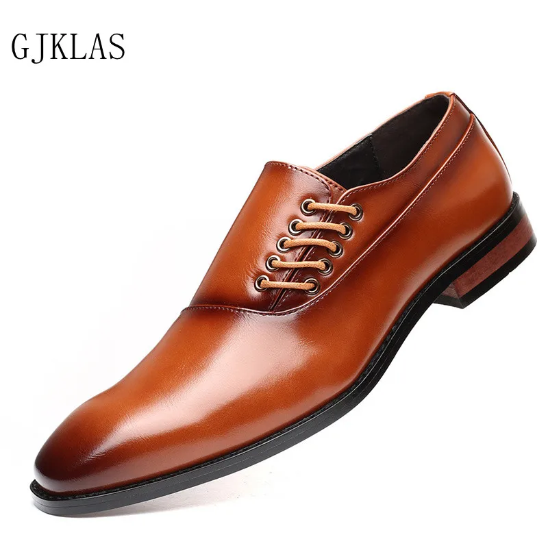

Size 47 48 Men's Loafers Stylish Mens Formal Oxford Shoes Leather Men's Wedding Party Black Red Pointed Toe Dress Shoes for Men