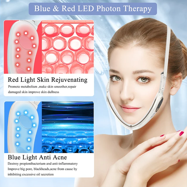ANLAN V-Line Face Lifting Device Vibration Face Massager Photon Light Therapy EMS Facial Lifting Belt Chin Lift Home Use Devices 5