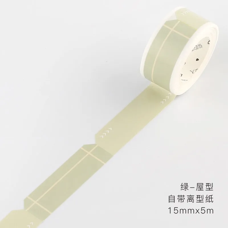 Lvwuxing15mm 10 шт/1 лот клейкая лента из рисовой бумаги серии останова декоративная клейкая Скрапбукинг DIY Бумага японские наклейки 5 м - Цвет: Lvwuxing15mm