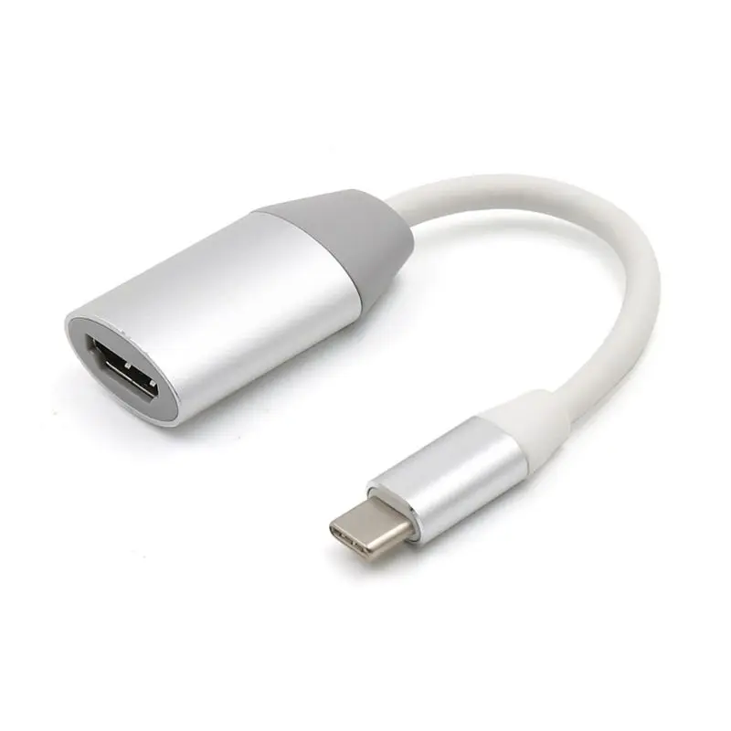 Серебристый USB кабель, короткая быстрая зарядка, usb type C к HDMI, Кабель-адаптер, 4 K, USB C, зарядное устройство, адаптер для передачи данных, зарядное устройство для телефонов Macbook, samsung - Цвет: Серебристый