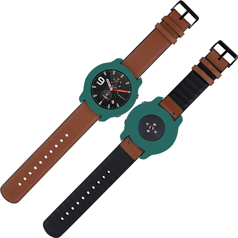 4в1 упаковка для Xiaomi Huami Amazfit GTR 47 мм 42 мм ремешок силиконовый ремешок для часов со стеклянной защитой экрана+ мягкие чехлы