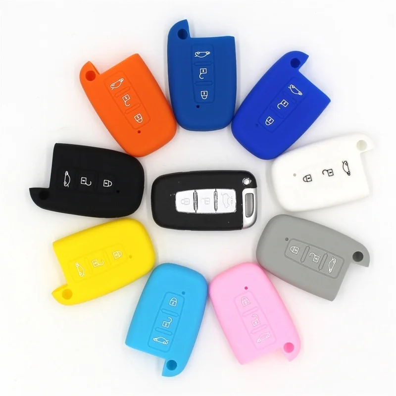 Hyundai Kia Smart 3 ключа силикагель Автомобильный ключ сумка Sonata новые Санта ключи от Sportage силиконовый чехол