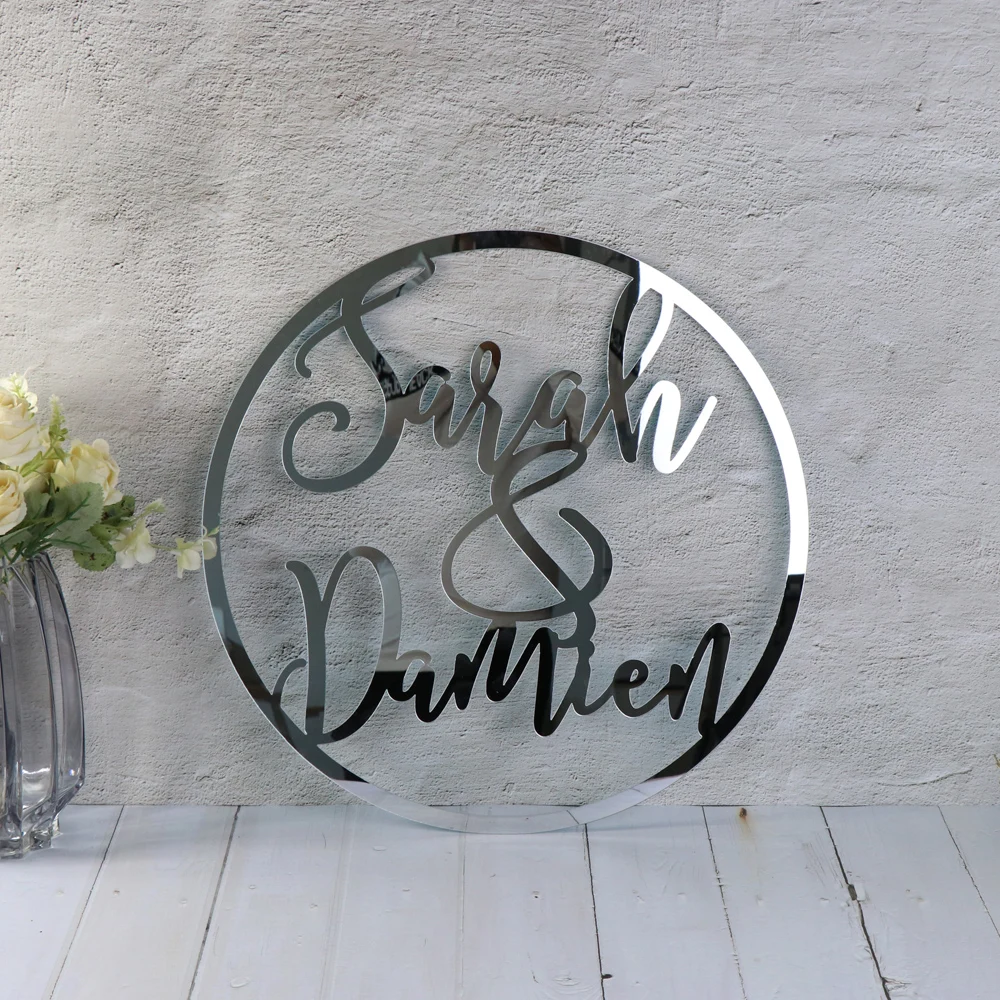 Personalized Bride and Groom Name Wedding Photo Props Acrylic Wedding Decoration Unique Wedding Party Gifts Photobooth Props (4)