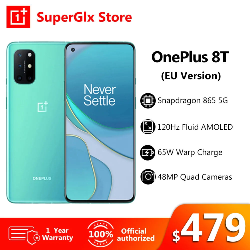 New Oneplus 8t 8 T 5g Global Rom Smartphone 1hz Fluid Amoled Display Snapdragon 865 65w Warp Charge One Plus 8t Mobile Phone Cellphones Aliexpress