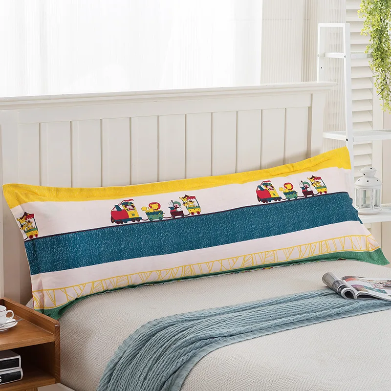 

Comfy Home Sofa Print Long Body Double Pillow Cover Protector Cotton Pillowcase