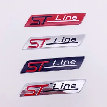 

3D Metal Car Sticker ST Line Emblem Badge Decals for Ford F-150 Focus X Vignale ST Line Mondeo Escape EcoBoost 245 330 Explorer