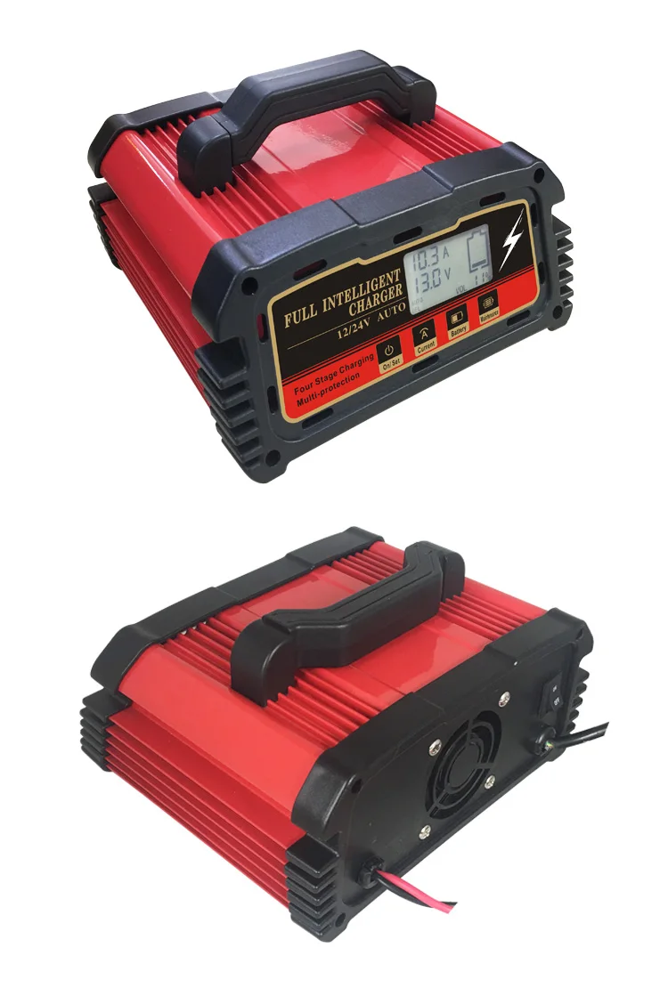 Зарядное устройство 12v 200ah свинцово-кислотный аккумулятор 12В/24 автоматический 5A 10A 20A ток AGM и гелевый Аккумулятор для автомобиля и аккумулятора с использованием
