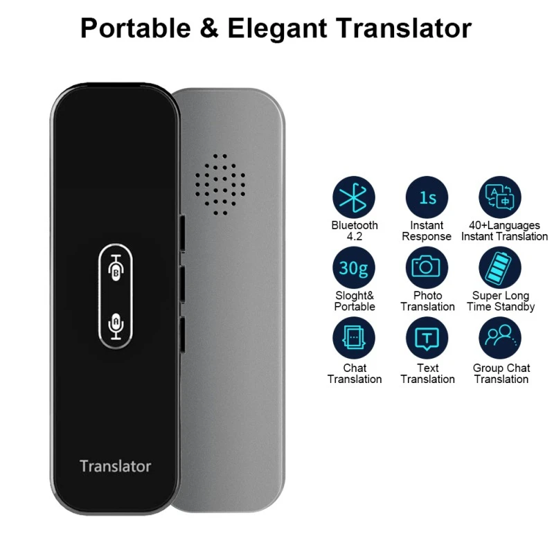 Przenośny inteligentny tłumacz 3 w 1 G6X z ponad 40 językami natychmiastowy  tłumacz Bluetooth wsparcie głosowe/tekst/fotograficzne|Translator| -  AliExpress