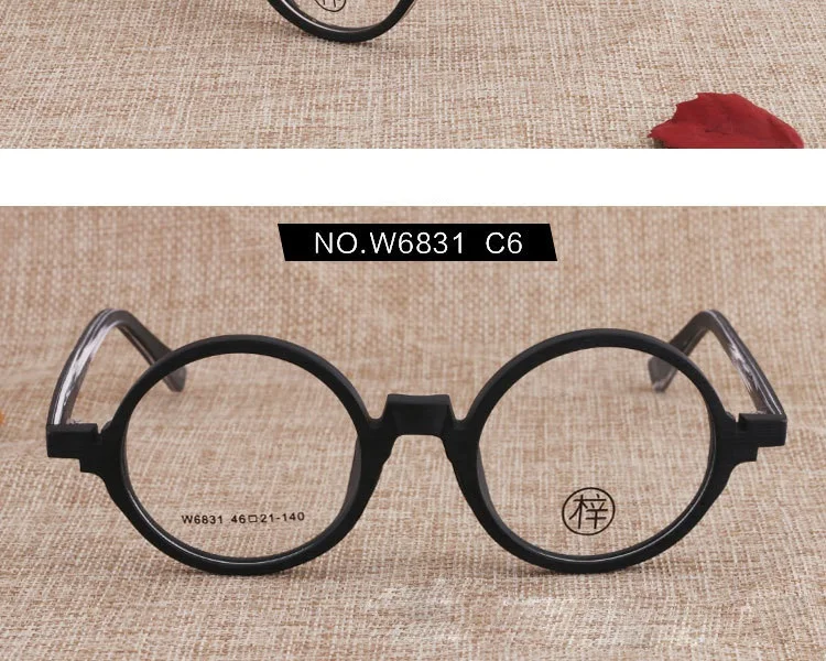 Zerosun ацетатная круглая оправа для очков для мужчин и женщин винтажные поддельные деревянные зернистые очки мужские очки по рецепту