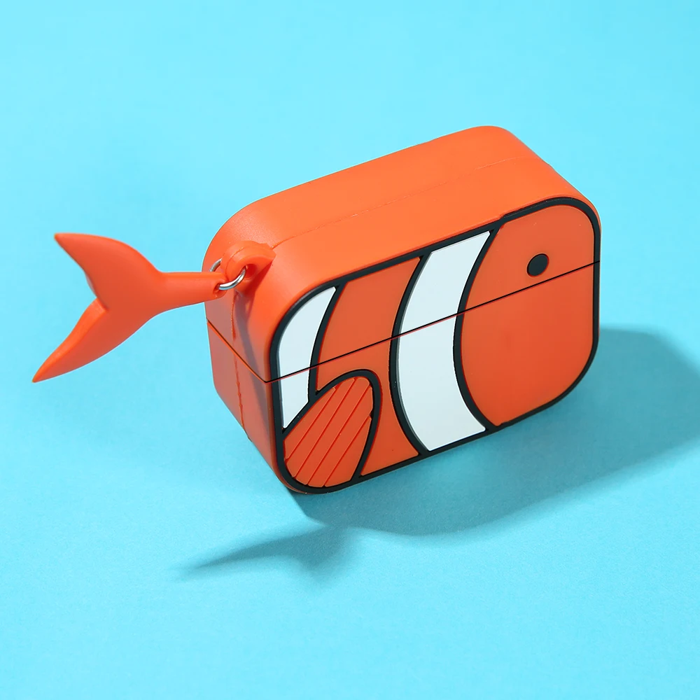 3D чехол с милыми рыбками из мультфильма для Apple Airpods Pro, силиконовый чехол с Bluetooth, зарядная коробка для наушников, сумки для Airpods 3