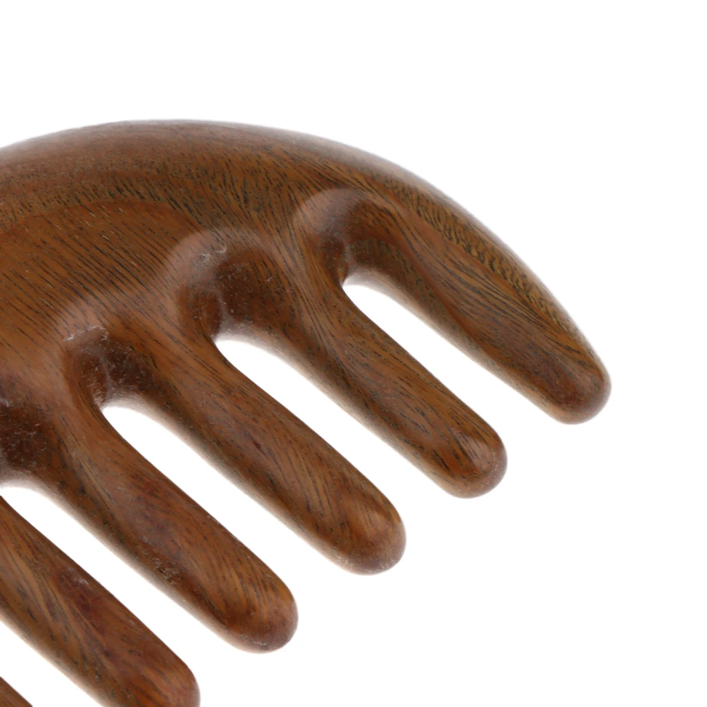 Mini Small 3.9” Pick Lifting Wooden Comb, Scalp Massage Wood Comb, Natural Green Sandalwood, For All Hair Styles & Types