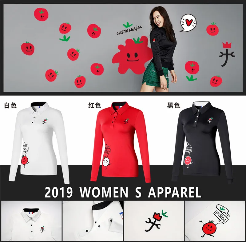 

Q Women sportswear long-sleeved golf T-shirt golf apparel S-XXL choose casual golf apparel free shipping