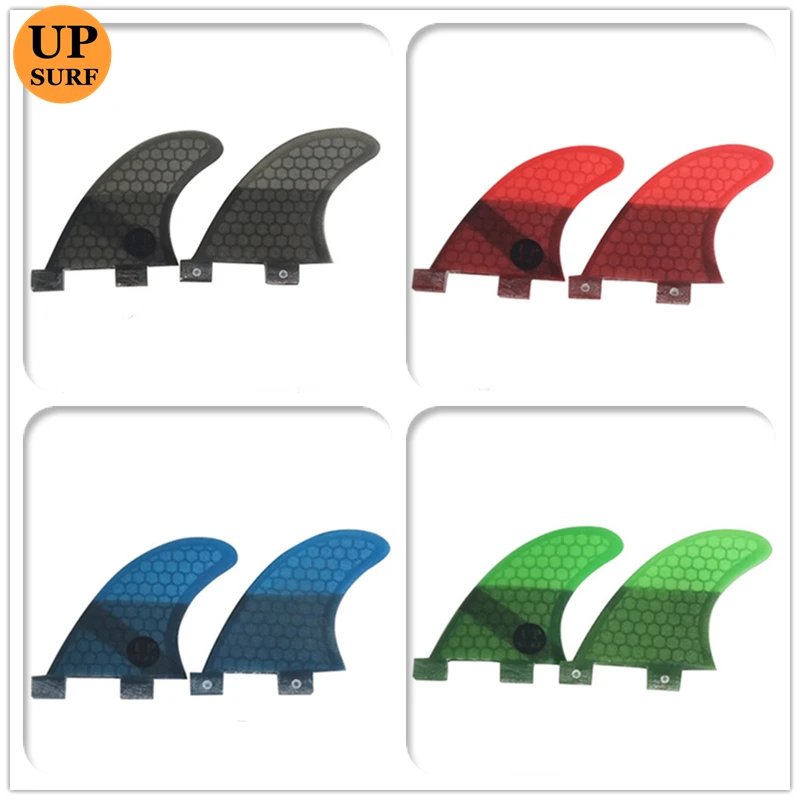 Surfing 2Pcs/3pcs Double Tabs Fins S/M/L/GL Fin Honeycomb Fibreglass Fins free combination fin set up Double Quilhas Fins upsurf