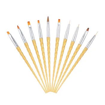 

10pcs/set Nail Art Brushes Kit Nail Painting Drawing Pen Brush for Nail Art Design Manicure UV Gel Nail Brush Kit Nail DIY Pen