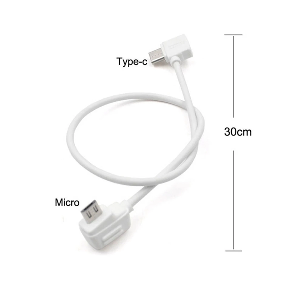 C TO M 30cm Кабель Micro USB для iPhone usb type C OTG линия передачи данных 10/30 см для DJI Mavic 2 pro mavic Spark контроллер для samsung кабели - Цвет: C TO M 30cm