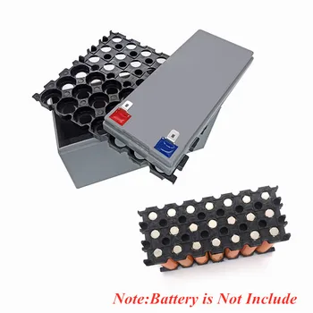 Caja de almacenamiento para batería de litio 3S7P 11,1 V 12,6 V, caja de plástico especial eléctrico 18650, verde, gris, amarillo, con soporte para metralla 1