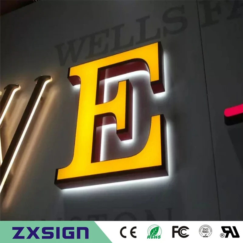 Открытый водонепроницаемый двухсторонний освещенный бизнес-знаки, frontlit& подсветкой светодиодный буквы канала для магазина логотип компании