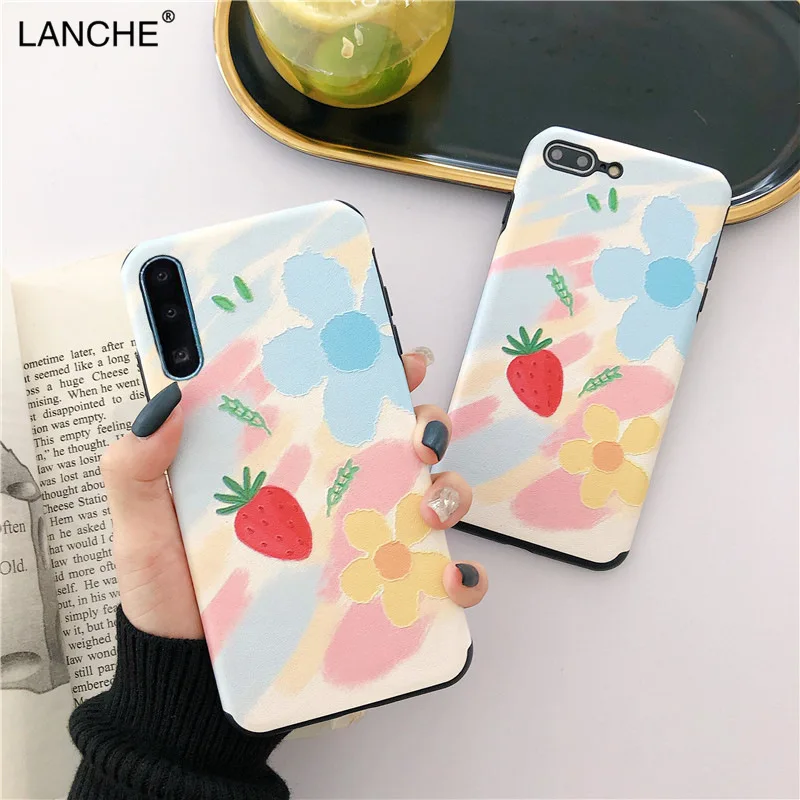 Чехол LANCHE для Huawei P30 Lite P20 Mate 20 Pro Nova 2s 3 чехол Honor 8X 10 V10 V20 мягкий рельефный из ТПУ с