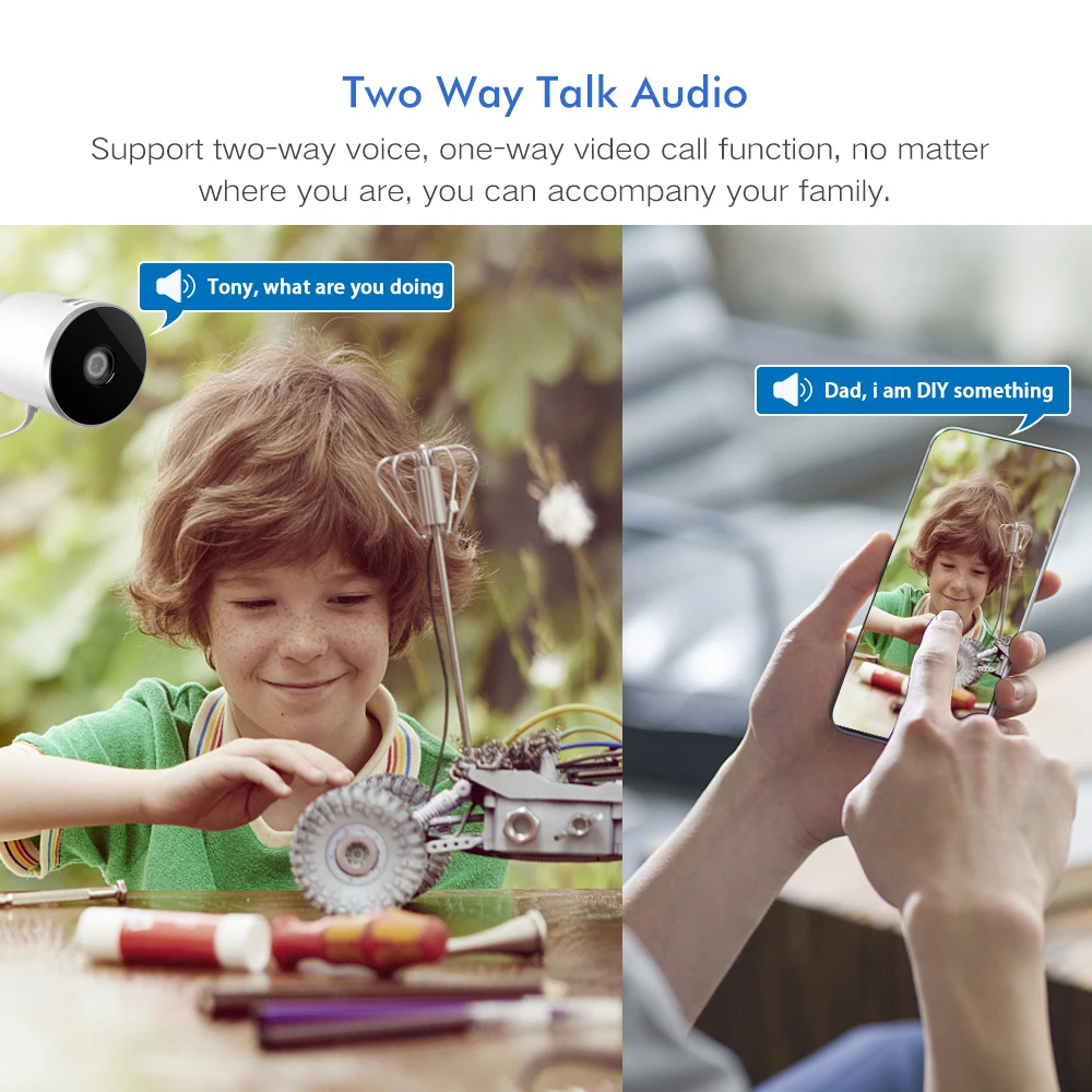 Умная Wifi ip-камера, уличная, Ip66, водонепроницаемая, беспроводная, 1080 P, двухстороннее аудио, туя, умная жизнь, ночное видение, датчик движения