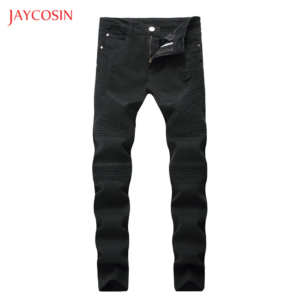 Jaycosin мужские джинсы, Стрейчевые хлопковые джинсовые штаны, повседневные зауженные джинсы-карандаш, мужские брендовые модные джинсы-светильник, мужские джинсы