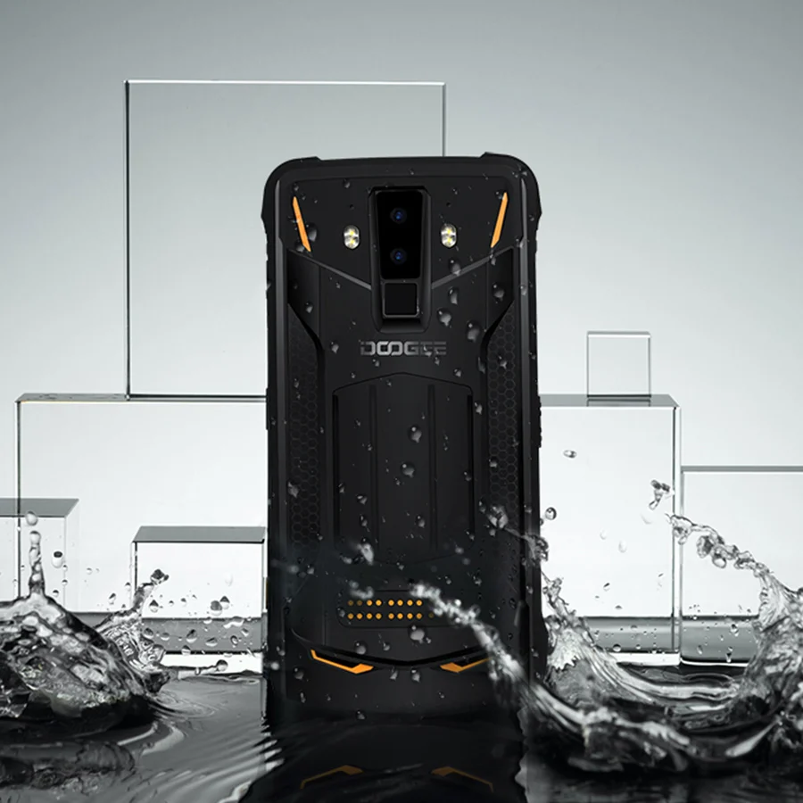 Doogee S90C Android 9.0 Smartphone 6.18" FHD+ 5050mAh 4GB+64GB Face Unlock Fingerprint Mobile Phone OTG NFC Wireless Charging 5
