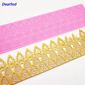 

DBS007 Silicone Mold Flower pattern Silicone Lace Mold Sugar Craft Cake Brim Decoration Tool