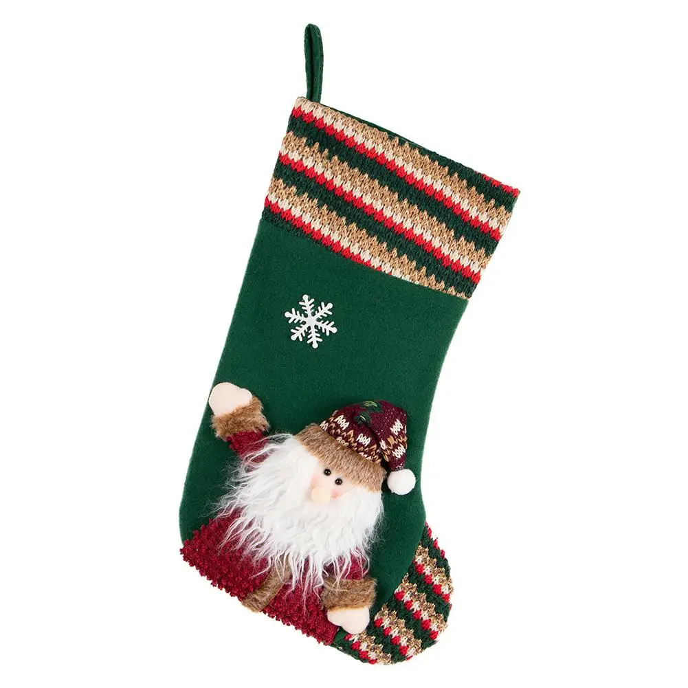 Рождественские Висячие чулки носки рождественские мешки для украшений Висячие принадлежности для рождественской елки камина и других помещений