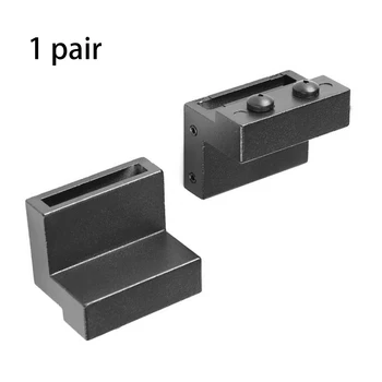 

1Pair Zinc Alloy Door Stopper Black Door Holders For Sliding Barn Door Rail Track Door Keep The Door Stable