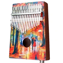 

17 Keys Kalimba Thumb Piano High-Quality Wood Mahogany Body Thumb Piano Musical Instrument Kalimba Accessories With Audio input