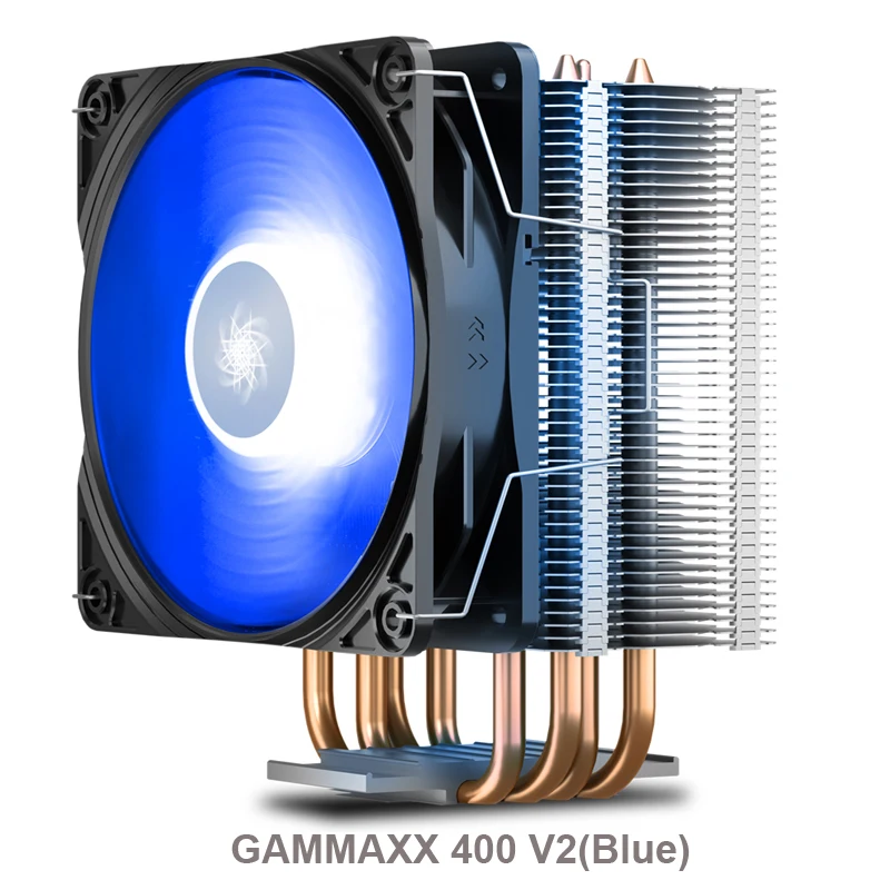 Кулер для процессора DEEPCOOL GAMMAXX 400 тихий вентилятор 12 см ШИМ светодиодный RGB ARGB LED AMD
