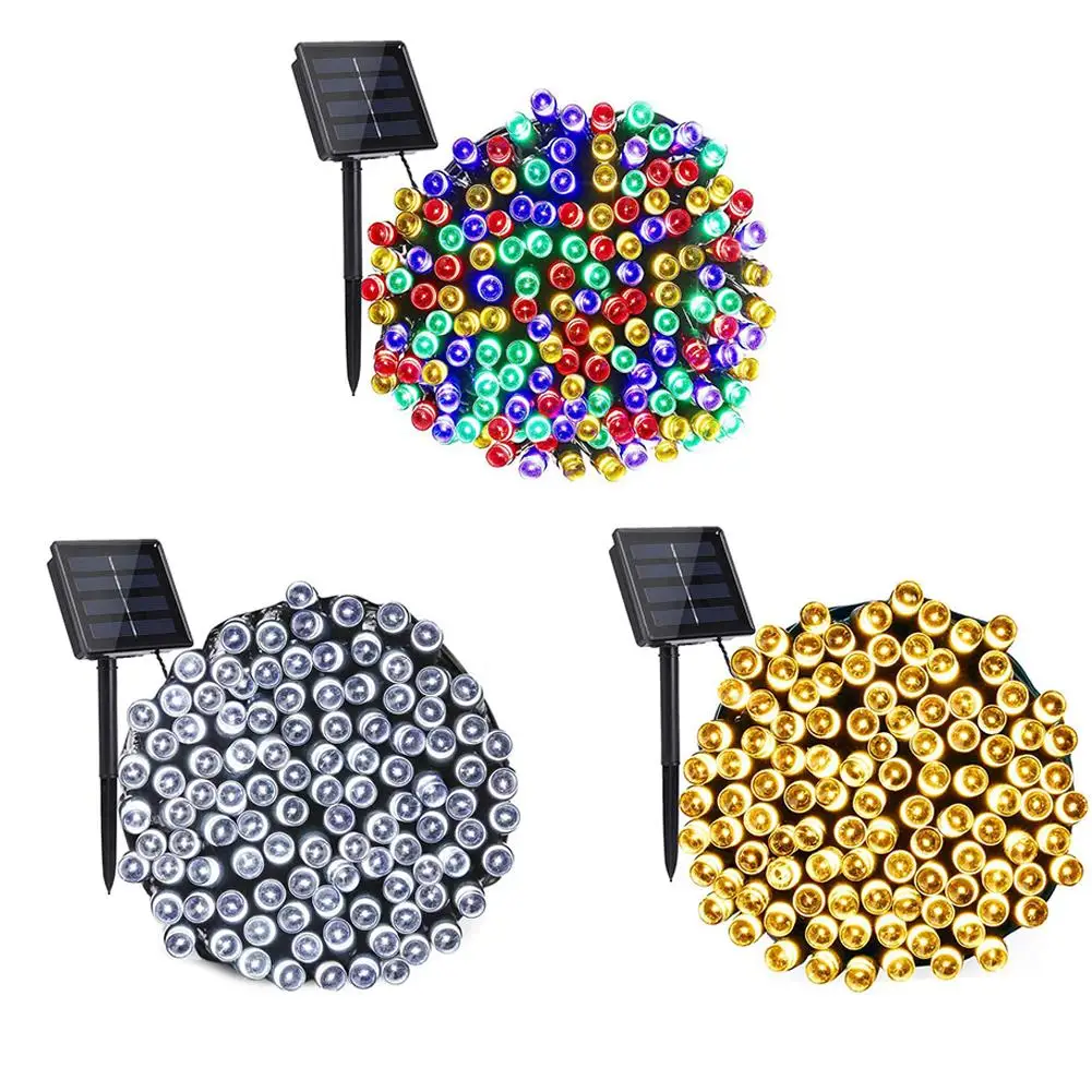 100/200led цвет строка светильник s открытый сад decorationgarden Солнечный светодиодный