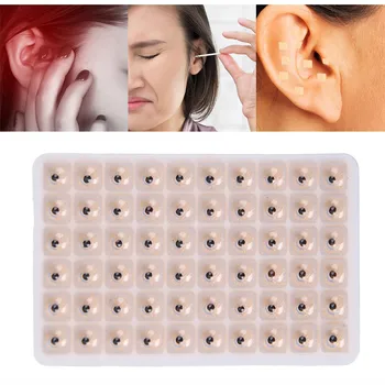 

1200pcs/lot Ears Massage Stickers Ear Point Massage Press Magnets Plated Seeds Needle Patch Auricular Therapy Seeds