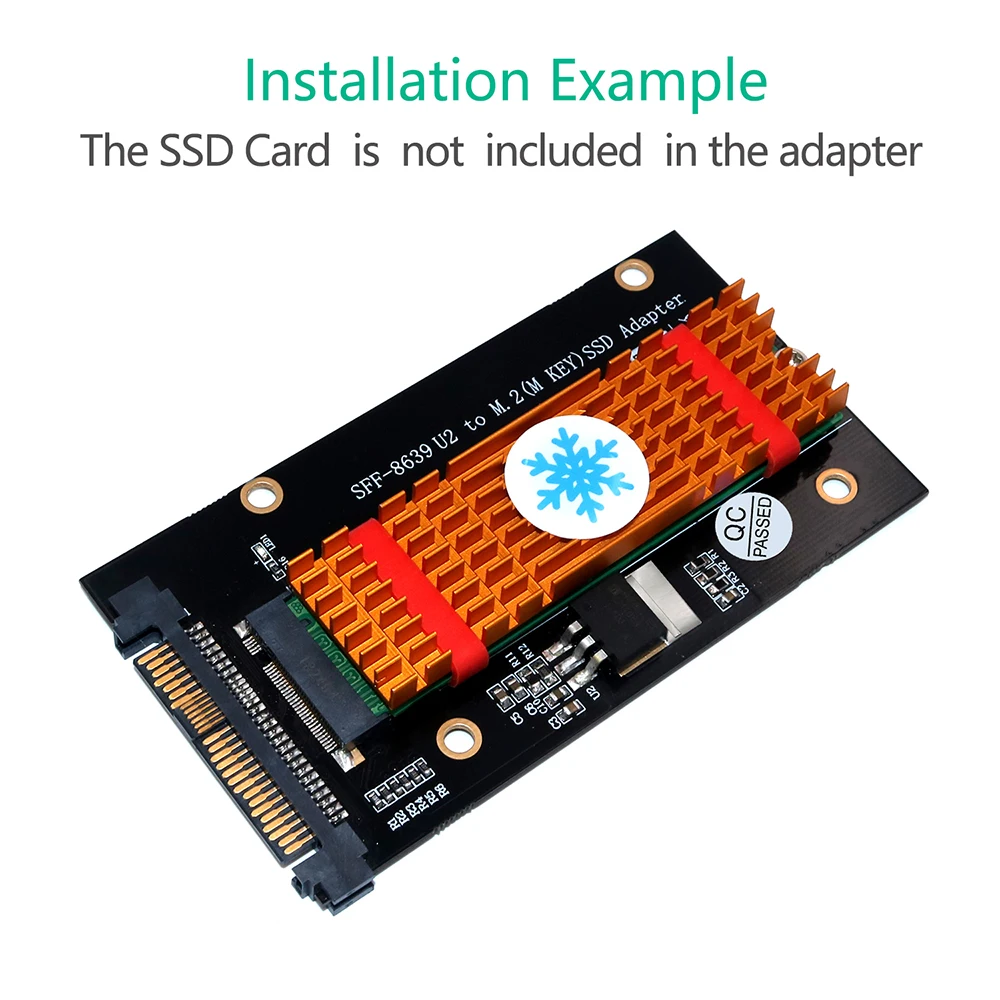 NVME M.2 SSD M ключ к U.2 адаптеру с M.2 SSD охлаждение M2 NVME PCI-E SSD к PCI-Express 4x X16 U.2 SFF-8639 адаптер для компьютера
