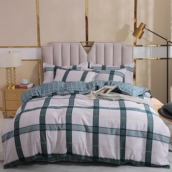 

4pcs Duvet Cover Sets Colorful Bed Comforter Quilt Covers Cotton Bedding Sets Bedclothes with Pillowcases