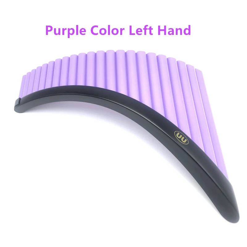 Purple Left Hand Панфлейта 22 трубы ABS пластиковый материал, транзистор, G ключ Panpipes Flauta музыкальные инструменты, новинка, пан Сяо Флейта с мешком - Цвет: Purple Left Hand