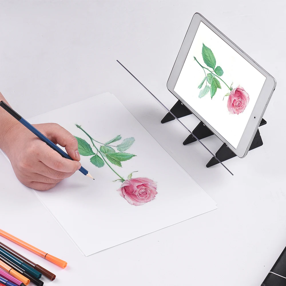 

Optical Kid Drawing Panel Tracing Board Copy Pad Crafts Portable Zero-based Painting Mould Anime Sketch Art Tool Toy Gift