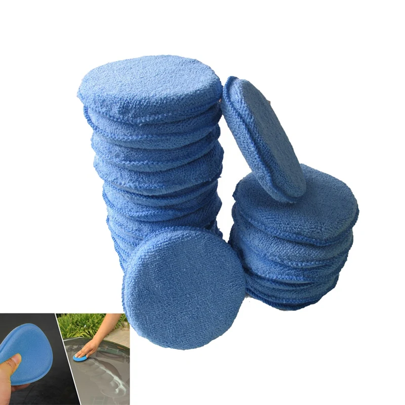1Pcs 5'' Car Ceramic Coating EVA Sponge Glass Nano Wax Coat Applicator Pads Washing Tools Soft Microfiber Wax Applicator