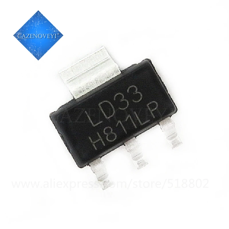 10 шт./лот LD1117S33TR LD1117 экран LD33 SOT-223 в наличии | Электронные компоненты и