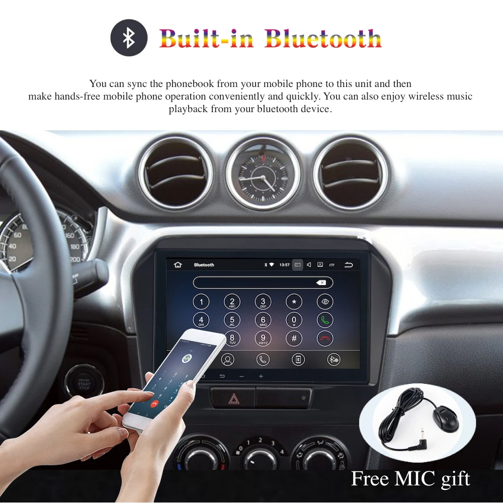 Android 9,0 автомобильное радио 2 Din gps для Suzuki Vitara PX6 DSP ips HDMI 4 Гб+ 64 Гб RDS Wi-Fi RDS USB BT зеркало-Ссылка SWC