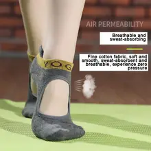 1 пара женских носков для йоги хлопковые быстросохнущие Нескользящие силиконовые дышащие эластичные носки для пилатеса и балета спортивные носки для фитнеса