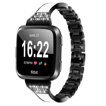 

Diamond Watch Band For F-itbit Versa/verse 2 Stainless Steel Strap Wrist Band 67JA