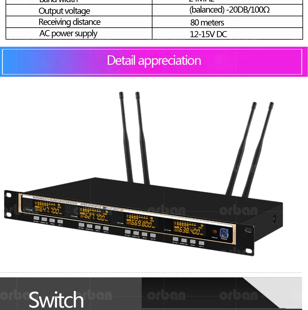 Профессиональный UHF автоматический Частотный микрофон Система 2 ручной 2 гарнитура микрофон беспроводной конференц-микрофон