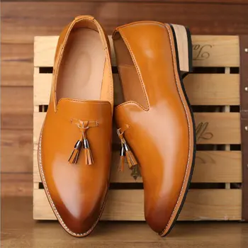 

New Men Dress Shoes Men's pointed business shoes Oxford Shoes Men Formal Shoes Large size 38-47