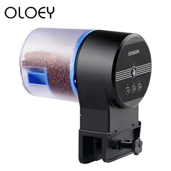 

Portable 1PC Automatic Fish Tank Feeder Dispenser with Timer Home Aquarium Smart Timing LCD Display Pet Fish Feeder Supplies